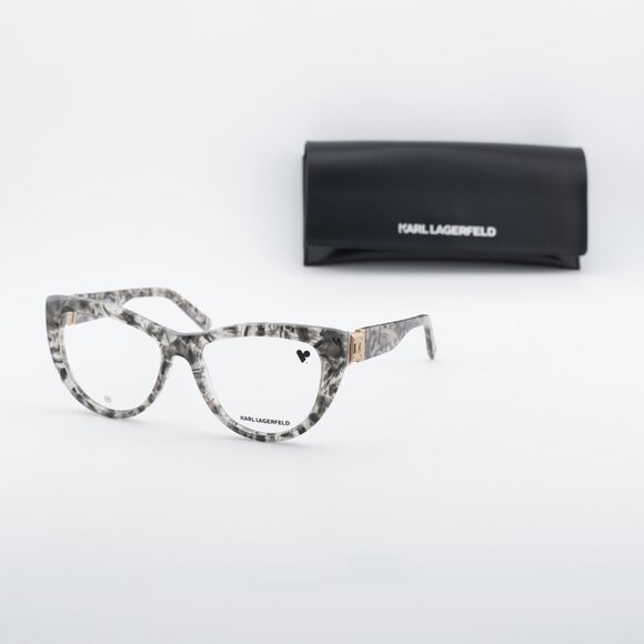 Karl Lagerfeld KL6133 062 Cat Eye 54mm Eyeglasses - Textured Grey main image 8